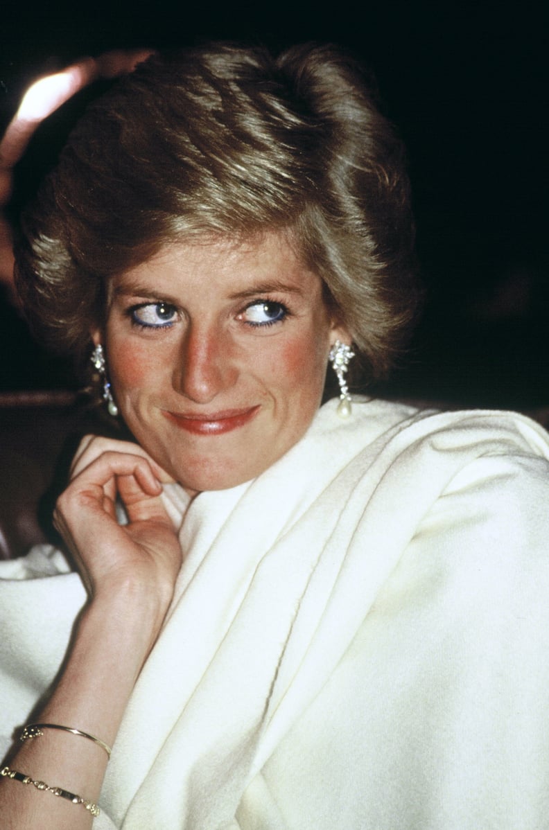 Princess Diana Wearing Blue Eyeliner in 1989