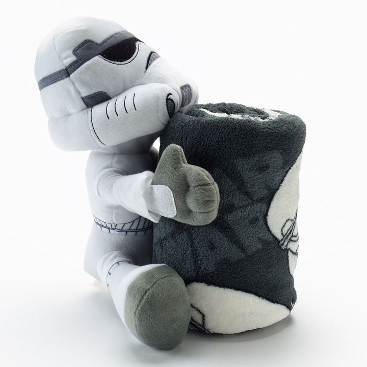 Gift Star Wars Storm Trooper Character Plush Hugger and Throw Set Blanket 