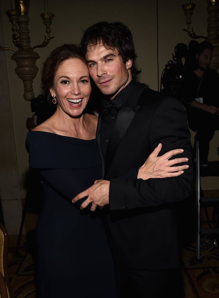 Ian Somerholder smoldered while Diane Lane smiled at Heifer International's Beyond Hunger gala in Beverly Hills on Friday.