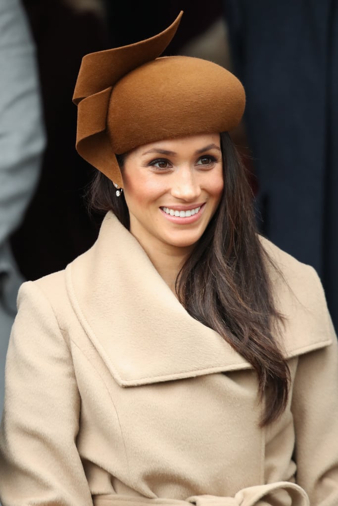 Meghan Markle's Straight Hair and Hat on Christmas Day 2017