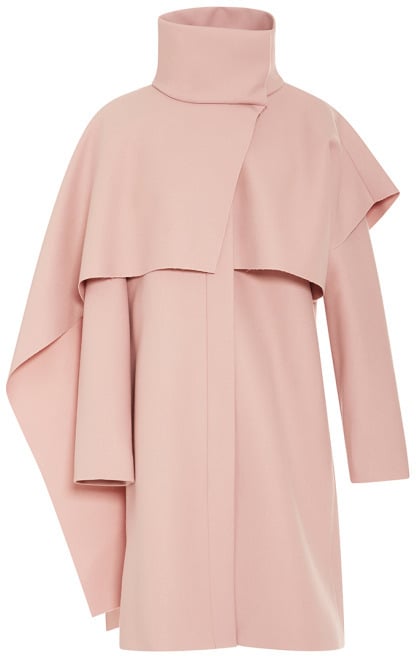 Thakoon Draped Tie-Neck Blush Coat