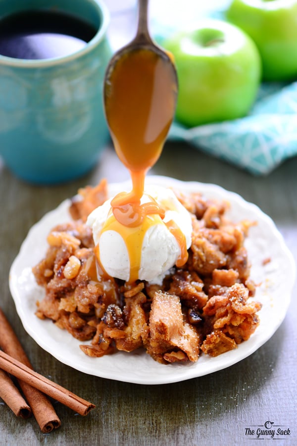 Apple Walnut Bread Pudding