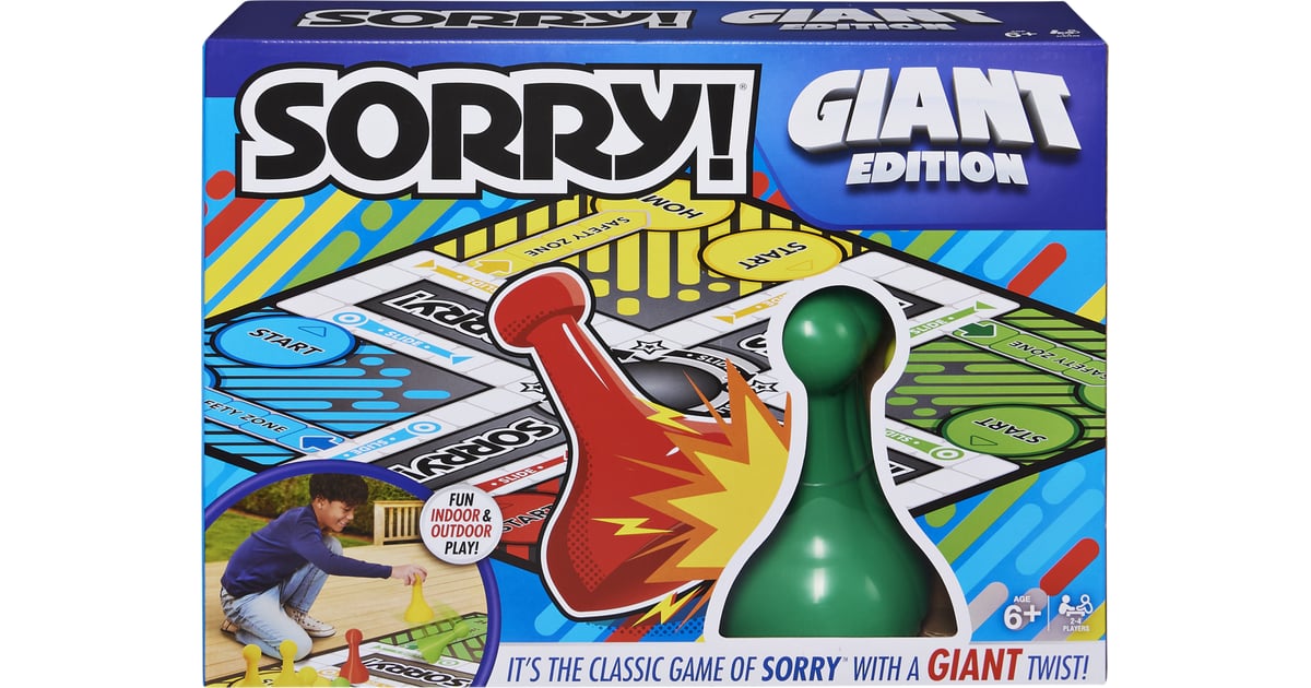 Sorry Board Game, Giant Edition Family Indoor Outdoor Best New Toys