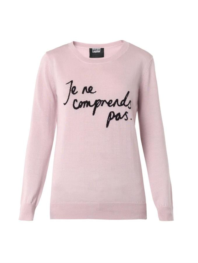 Markus Lupfer Natalie "Je Ne Comprends Pas" Sweater