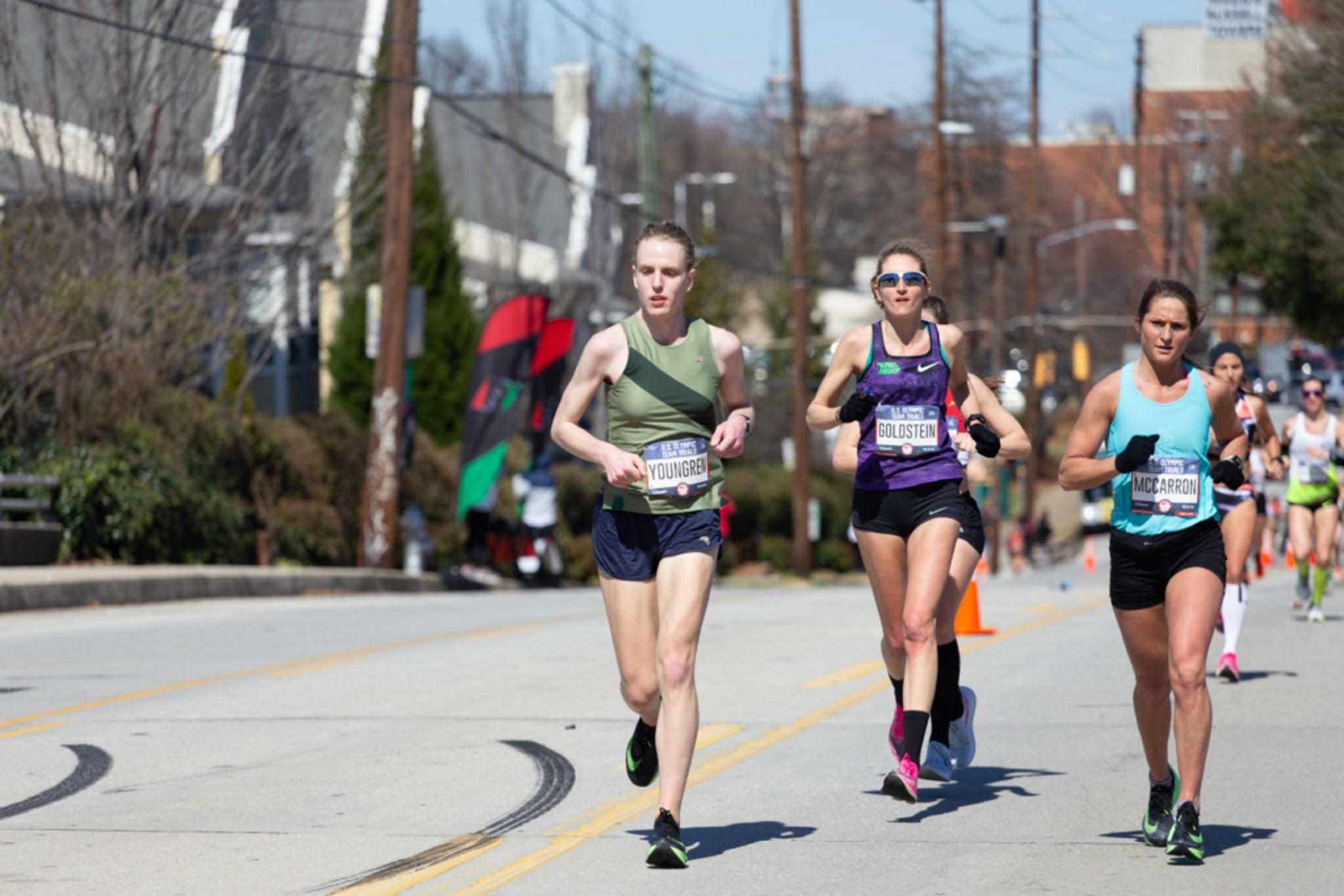 Megan Youngren running in the US Olympic marathon trials