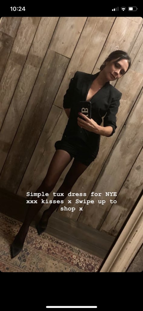 Victoria Beckham Tuxedo Dress January 2019