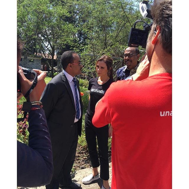 "Pleasure meeting the Minister of Health for Ethiopia. H.E. Dr. Kesetebirhan Admasu @unaidsglobal X vb"