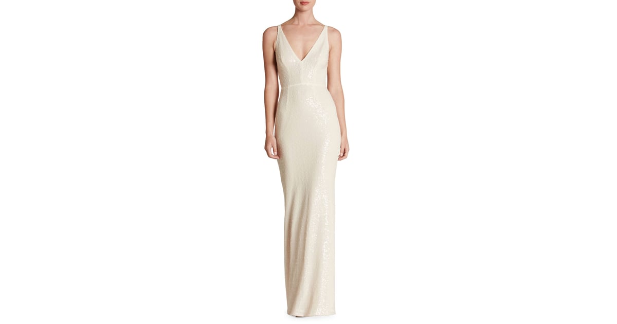 Dress the population top harper sequin gown