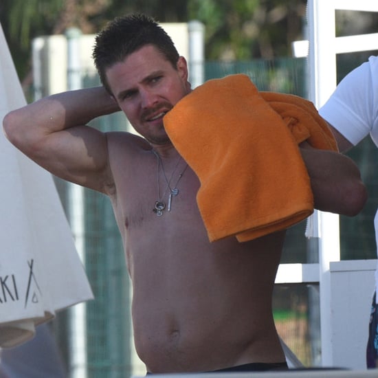 Stephen Amell Shirtless Pictures in St. Barts December 2015