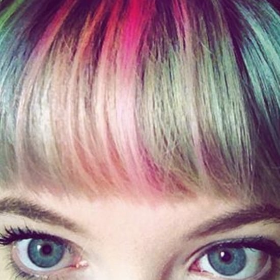 Rainbow Bangs Hair Color Trend