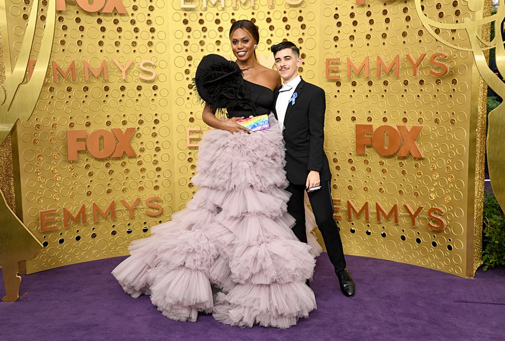 Laverne Cox and Chase Strangio at the 2019 Emmys