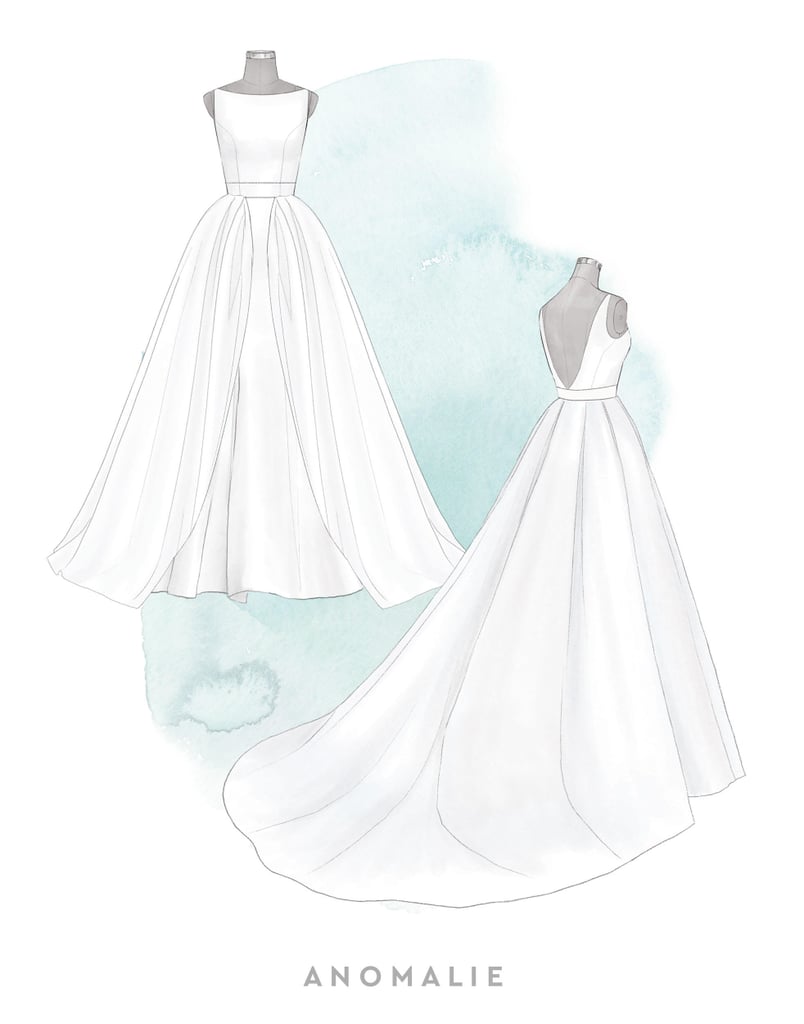 Anomalie's Sketch of Laurel Van Hooser's Custom Wedding Dress