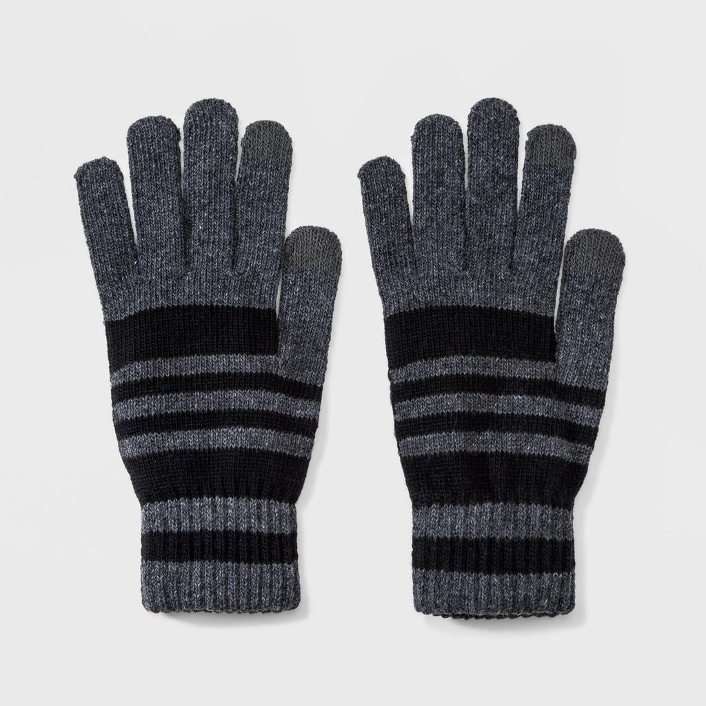 Men's Striped Touch Tech Gloves