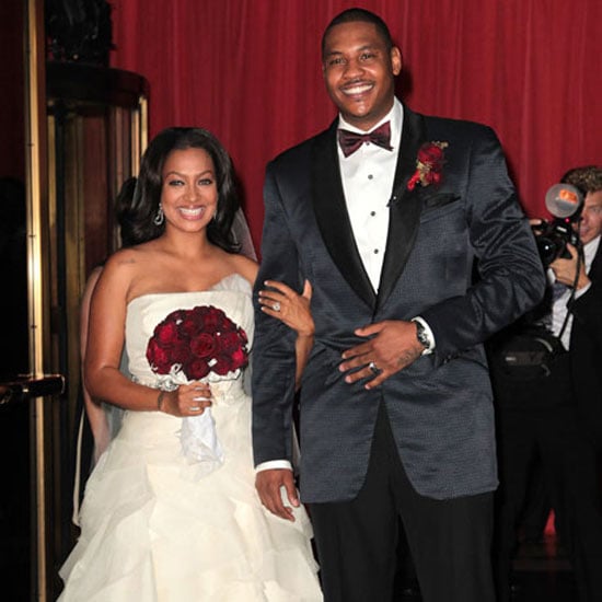 In July 2010, longtime couple LaLa Vazquez and NBA star Carmelo Anthony tied the knot at Cipriani's in NYC.
In July 2010, longtime couple LaLa Vazquez and NBA star Carmelo Anthony tied the knot at Cipriani's in NYC.