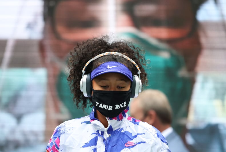 Naomi Osaka Wearing a Tamir Rice Mask at the 2020 US Open