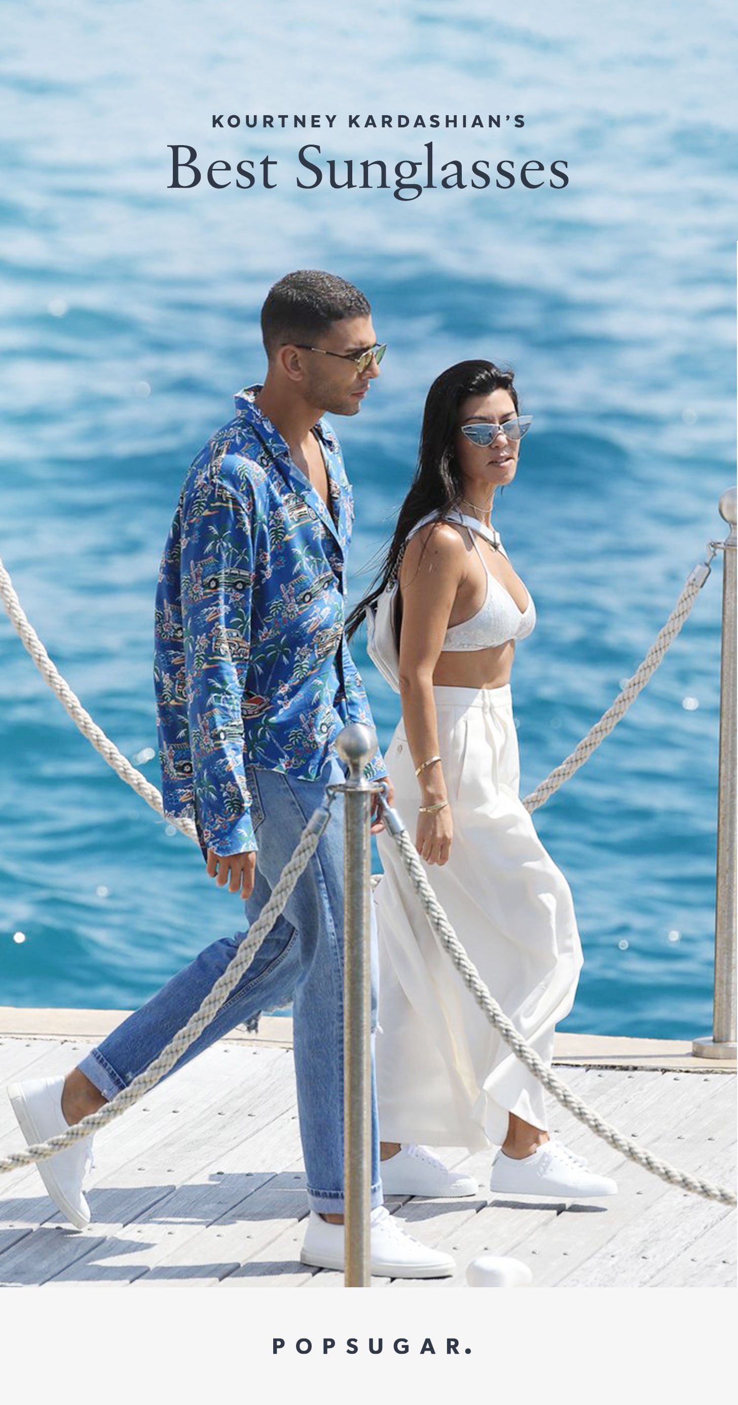 Kourtney kardashian 2025 blue sunglasses