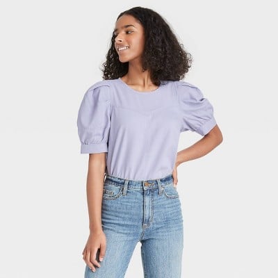 Universal Thread Women's Puff Short Sleeve Blouse