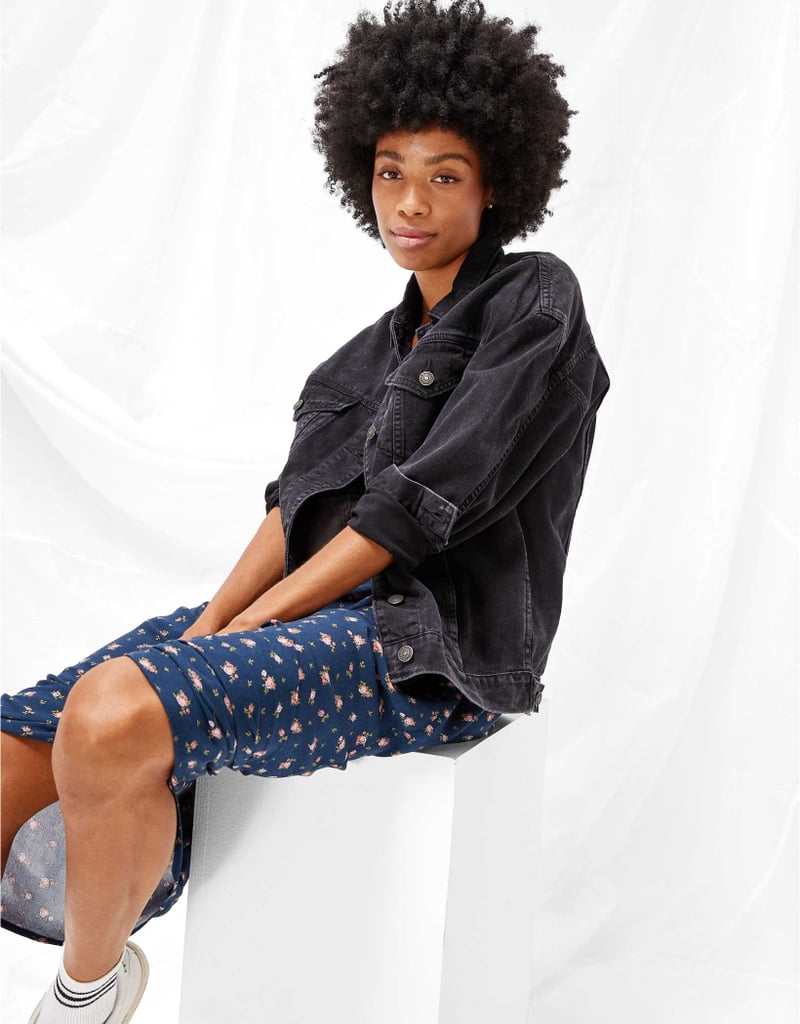 For an Everyday Layer: AE Black Boyfriend Denim Jacket