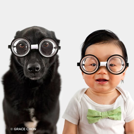 Dog and Baby Dress Up in Matching Outfits