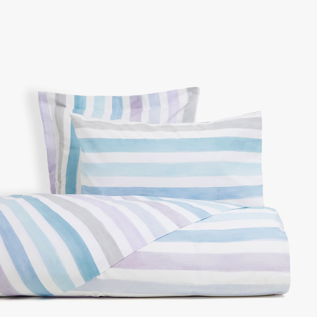 Lilac Duvet Cover With Watercolor Stripes ($70-$90)