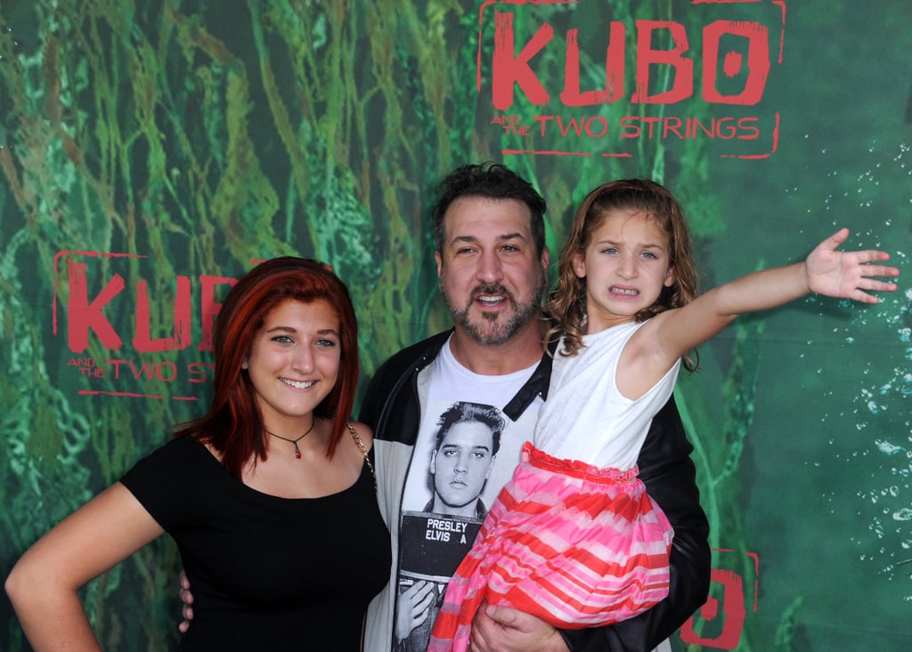 Joey Fatone With His Daughters at Kubo and the Two Strings