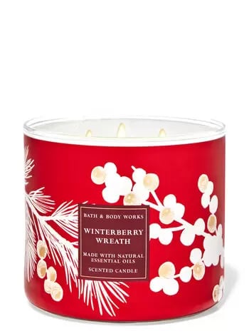 Winterberry Wreath 3-Wick Candle