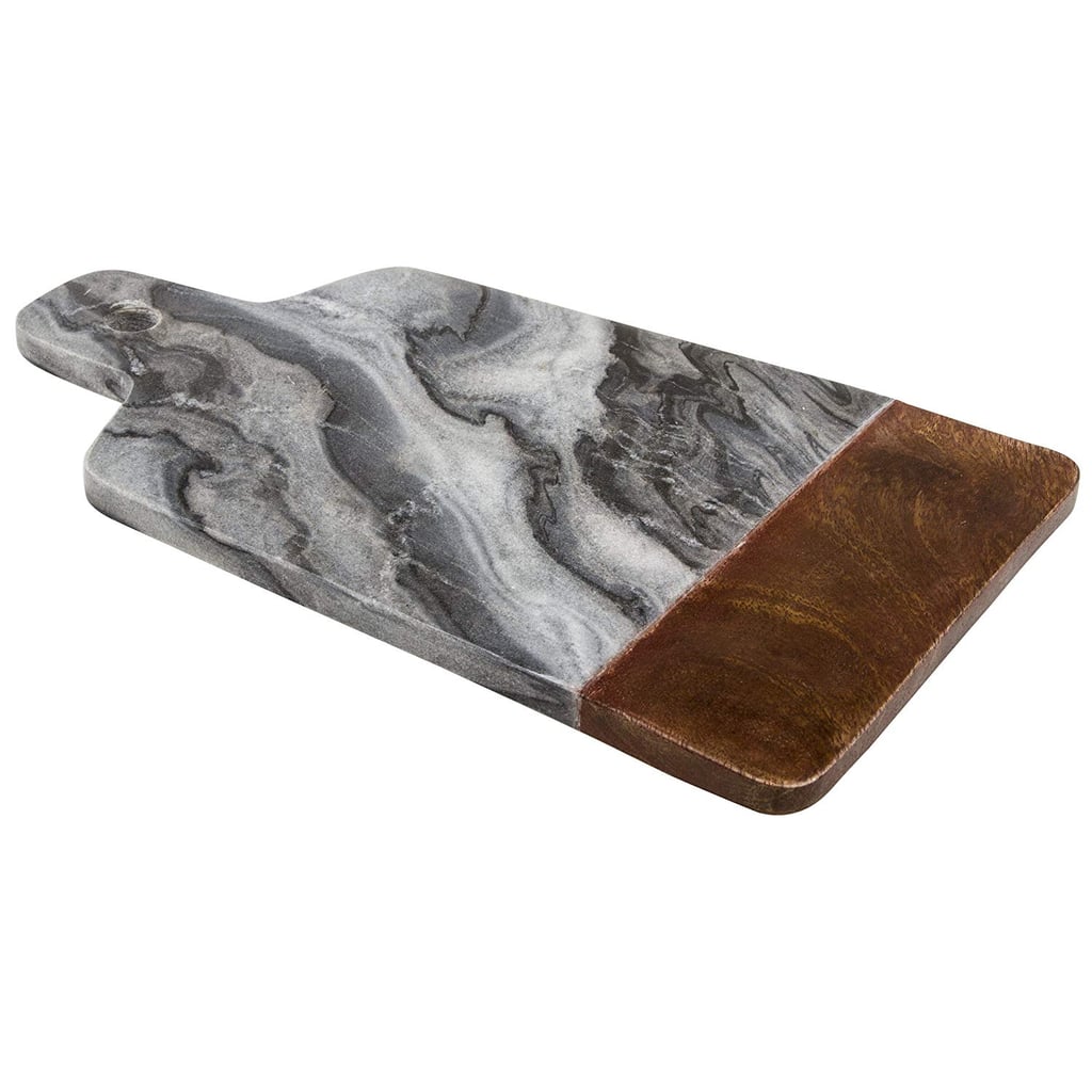 Thirstystone Black Sheesham Wood Marble Serving Board