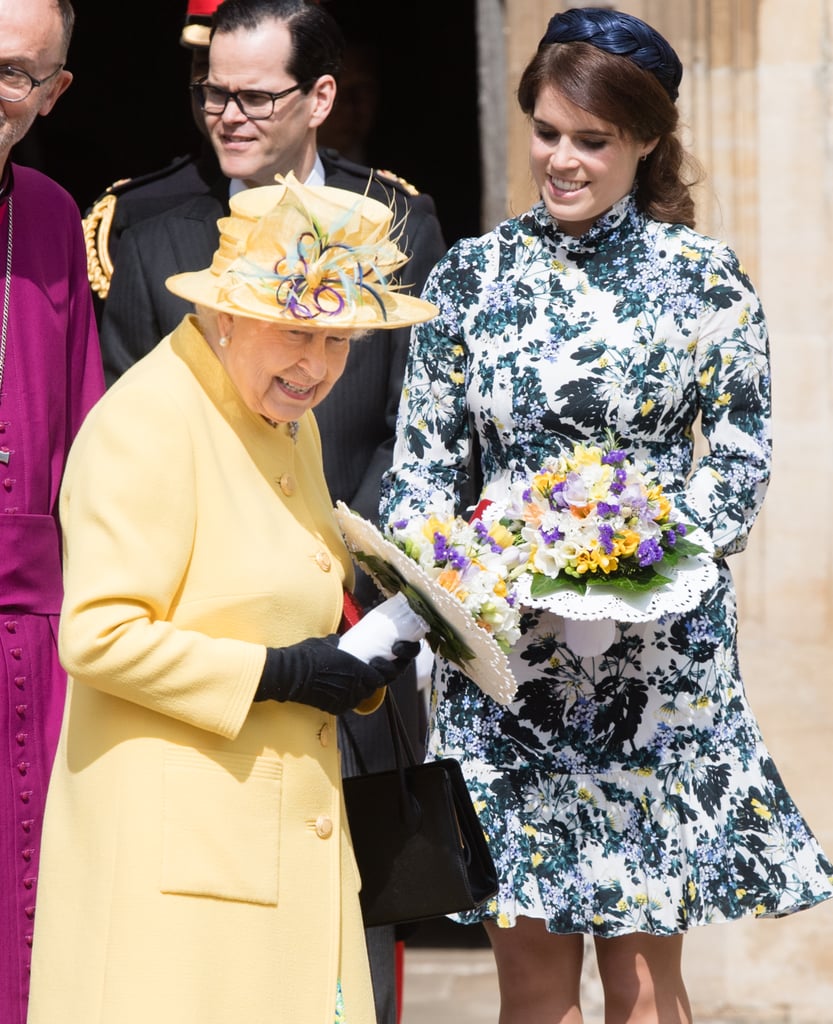 Princess Eugenie Queen Elizabeth II at Maundy Service 2019