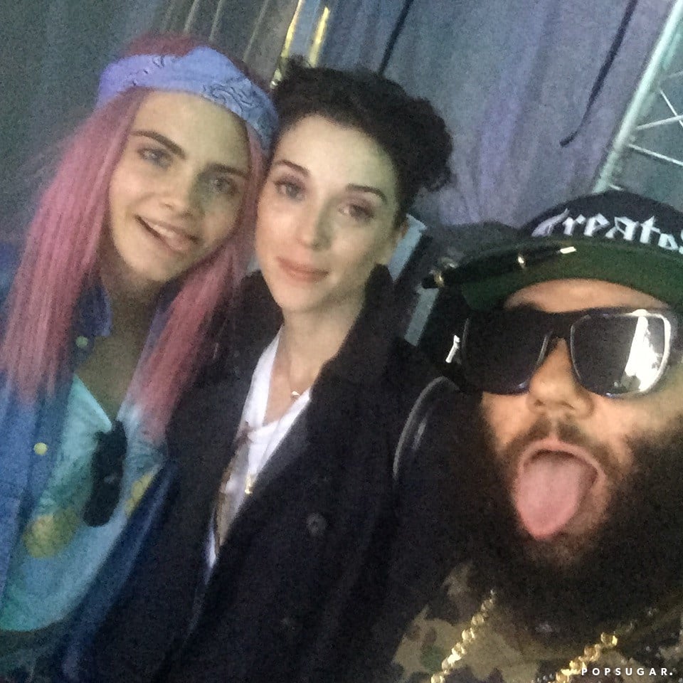 Cara Delevingne With Pink Hair at Osheaga Festival 2015