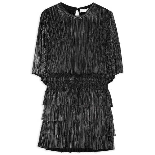 Iro Cuzco Pleated Metallic Minidress