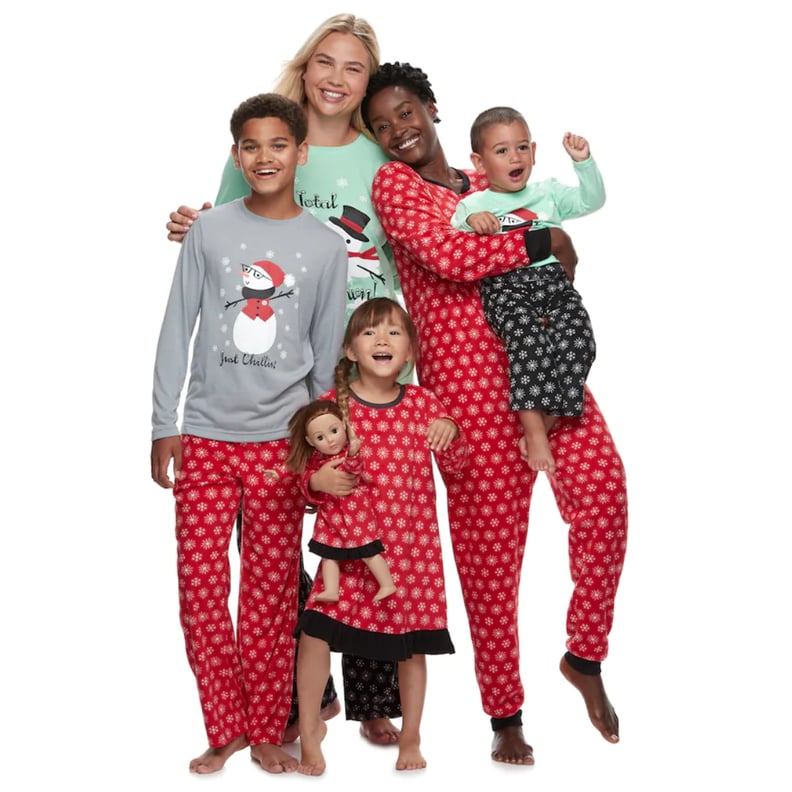 Jammies For Your Families Snowman & Snowflakes Matching Pajamas