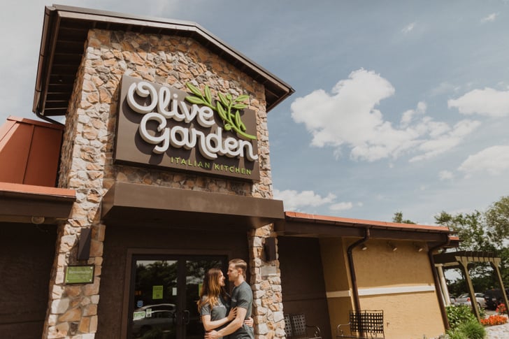 Olive Garden Engagement Shoot Popsugar Love Sex