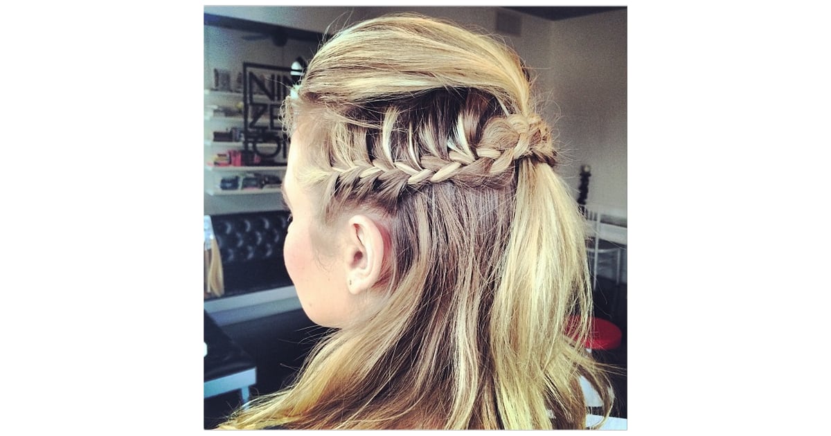 peekaboo braids red