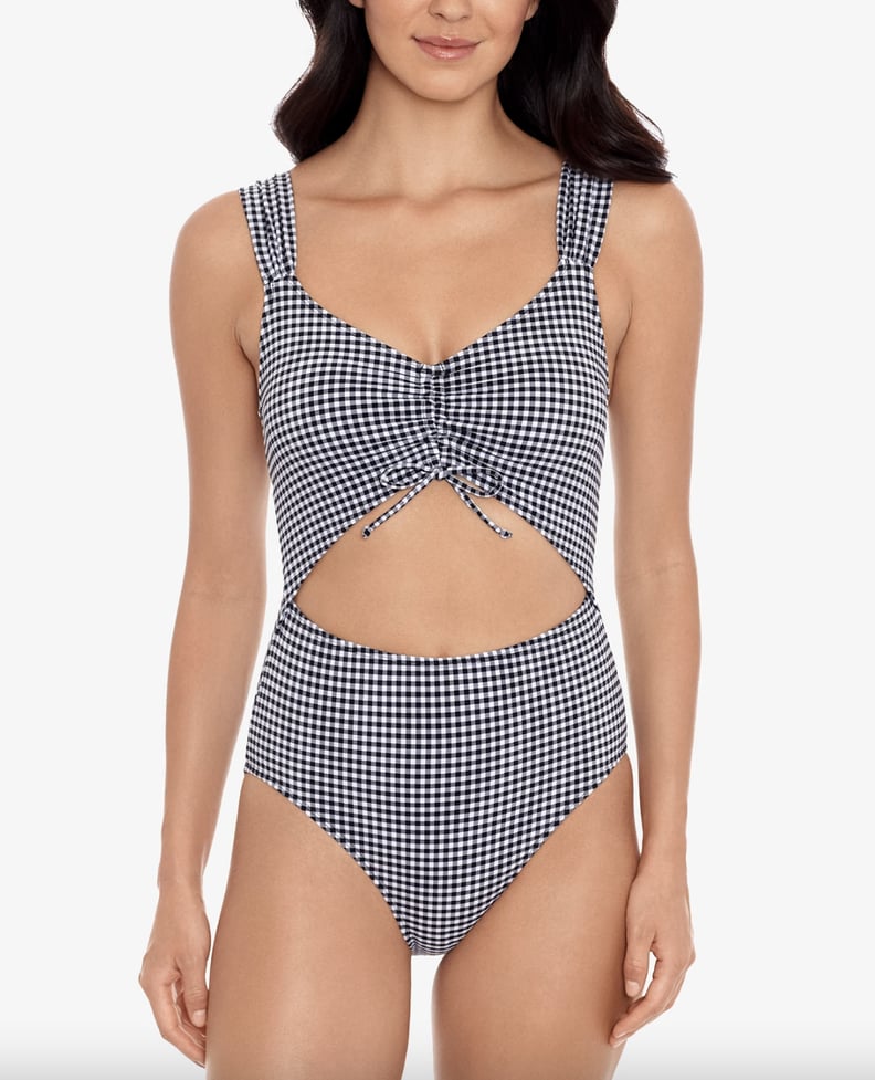 Salt + Cove Gingham Sash Cut-Out One-Piece Swimsuit