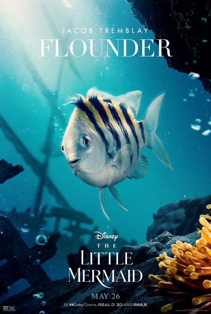 Jacob Tremblay As Flounder In The Little Mermaid Poster Live Action 