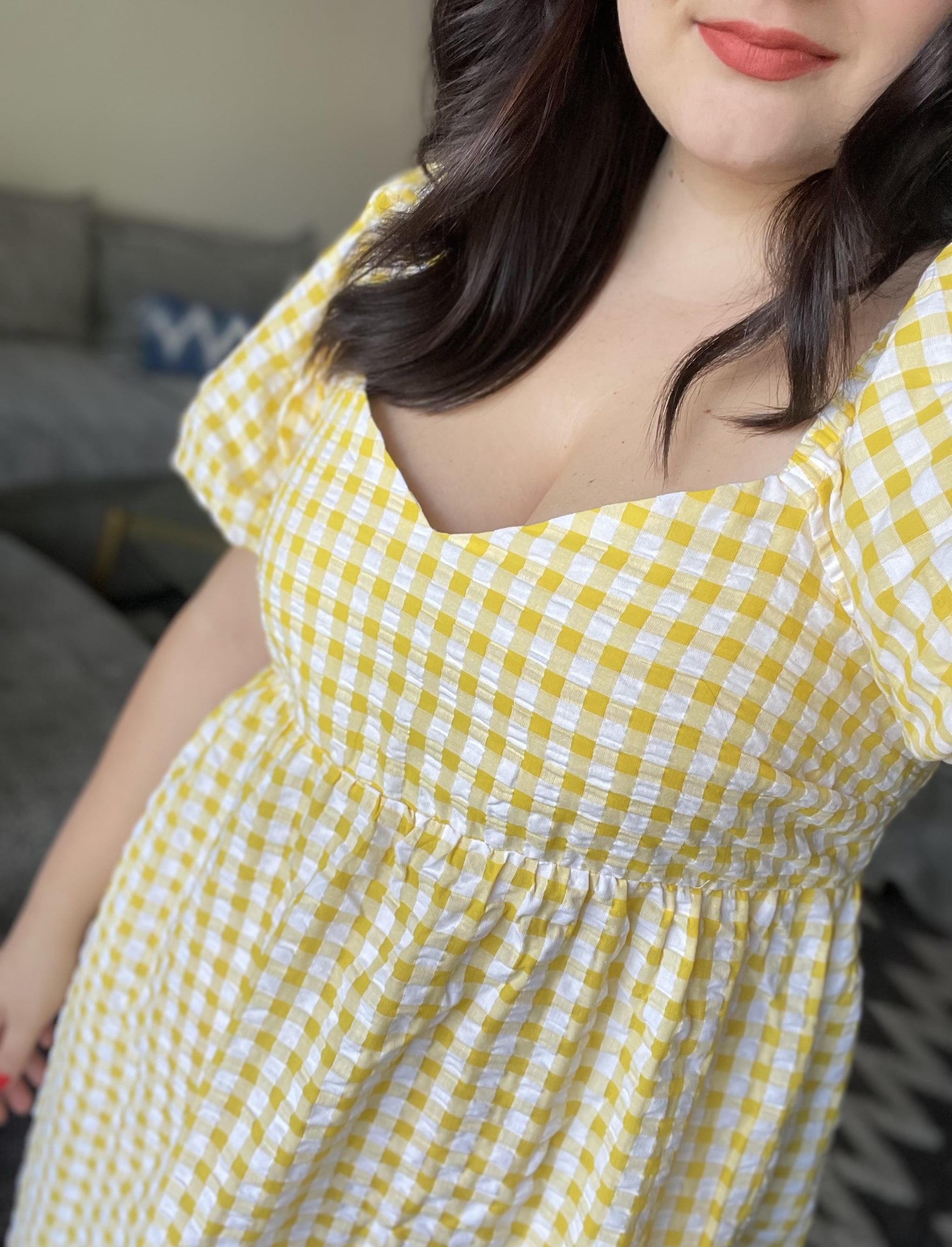 Old navy sale yellow gingham dress