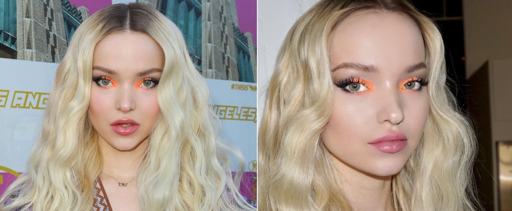 Dove Cameron Wears Neon Orange Eye Makeup