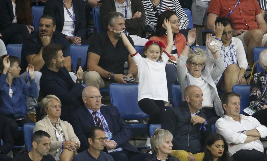 David Beckham and Harper at World Cup Pictures June 2019