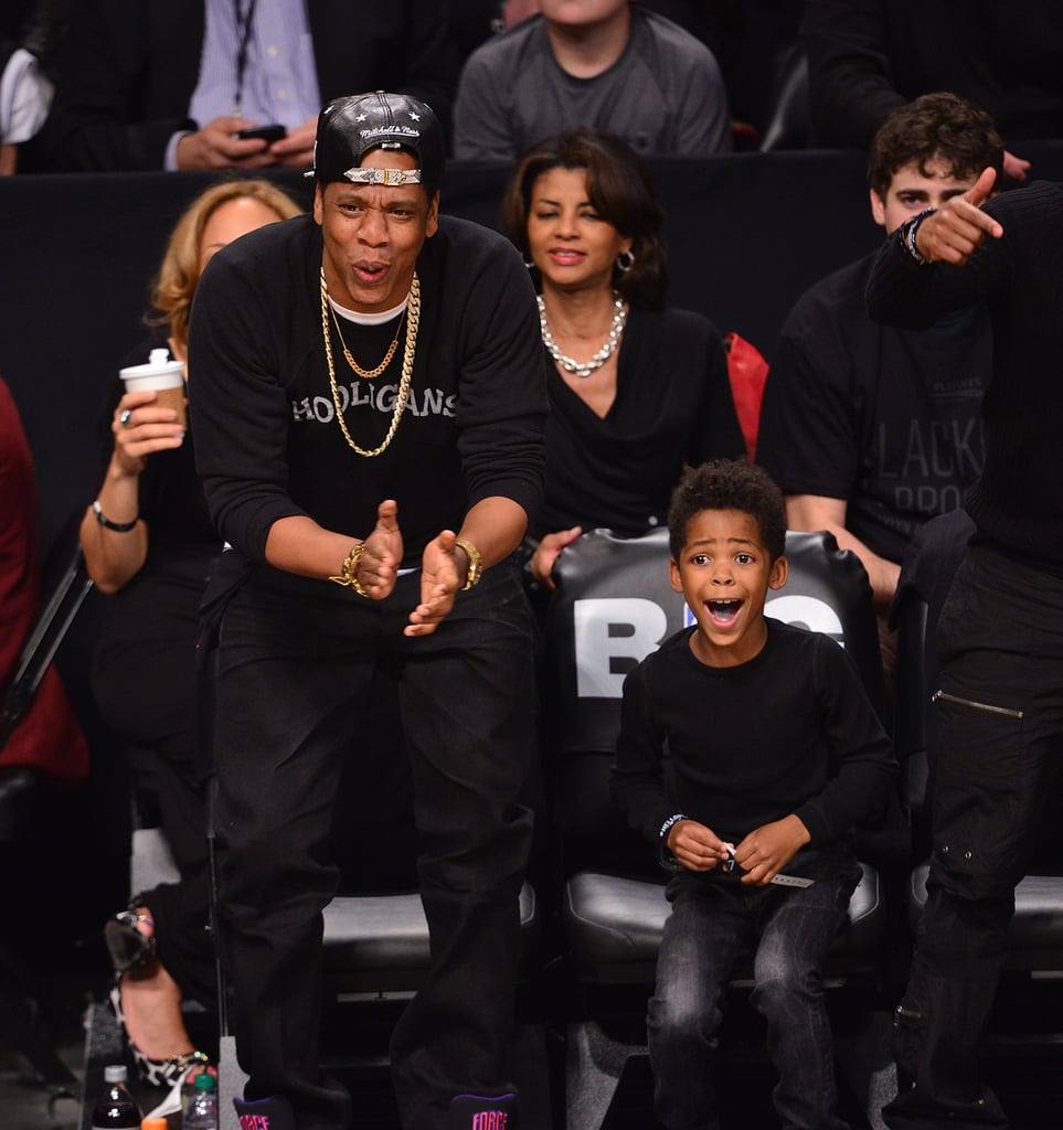 Jay Z shared an adorable moment with his godson at a Brooklyn Nets game in April — their mutual excitement made for one sweet photo!