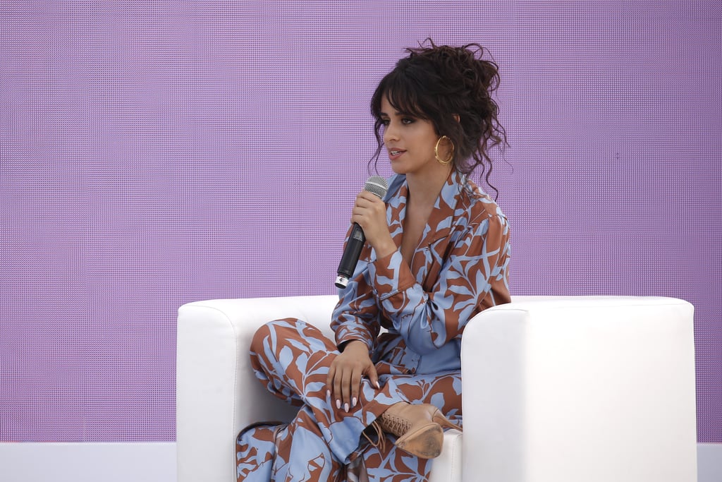 Camila Cabello Blue and Brown Outfit at Cannes Lions 2019