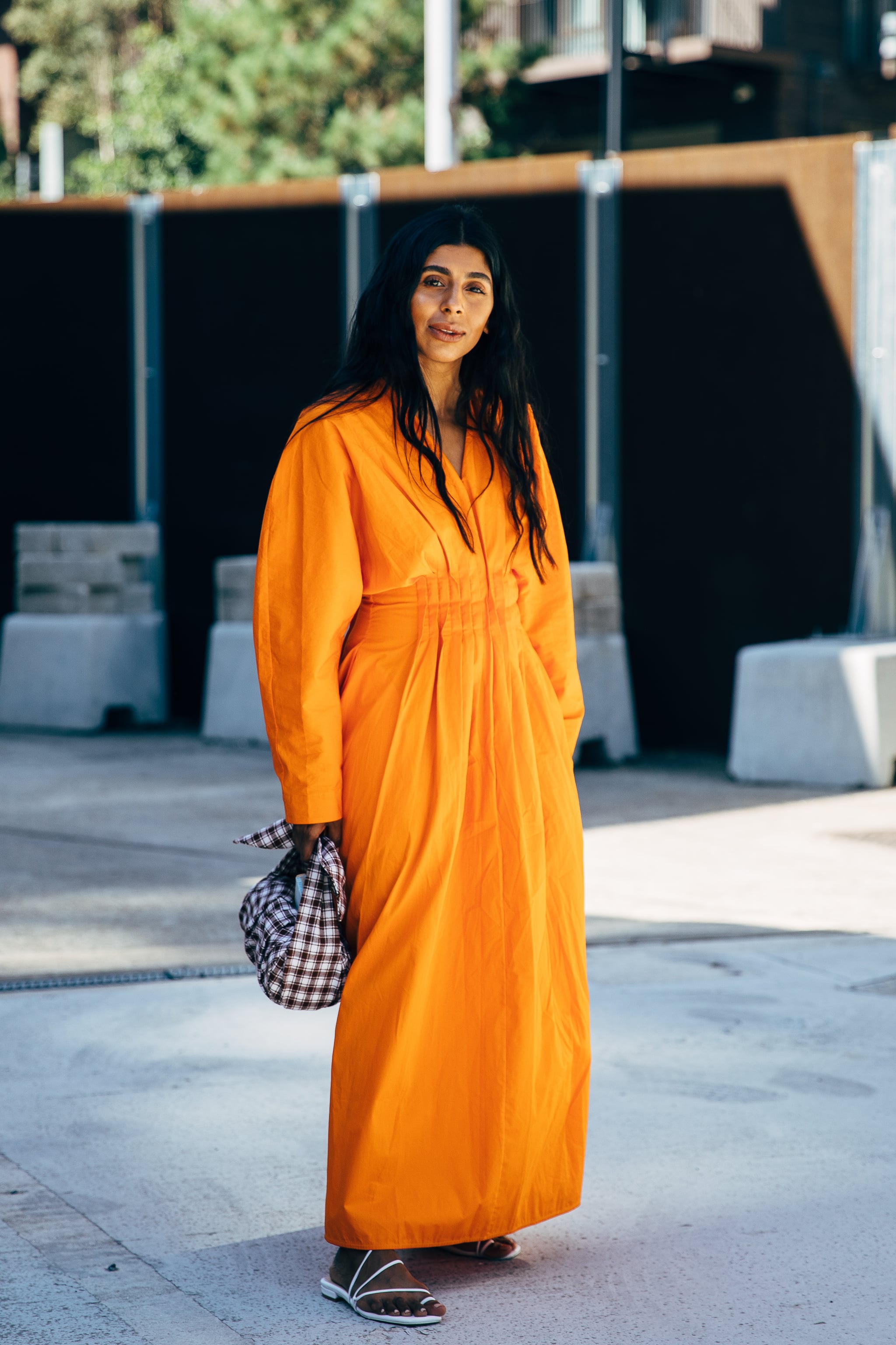 Balloon-sleeved Dress