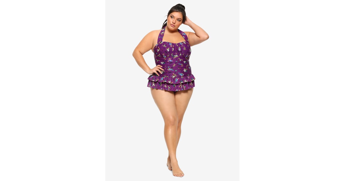 Disney Villains PlusSize Tattoo Print Ruffle Swimsuit The Best
