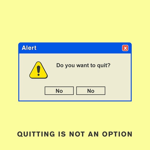 Quitting Is Not an Option