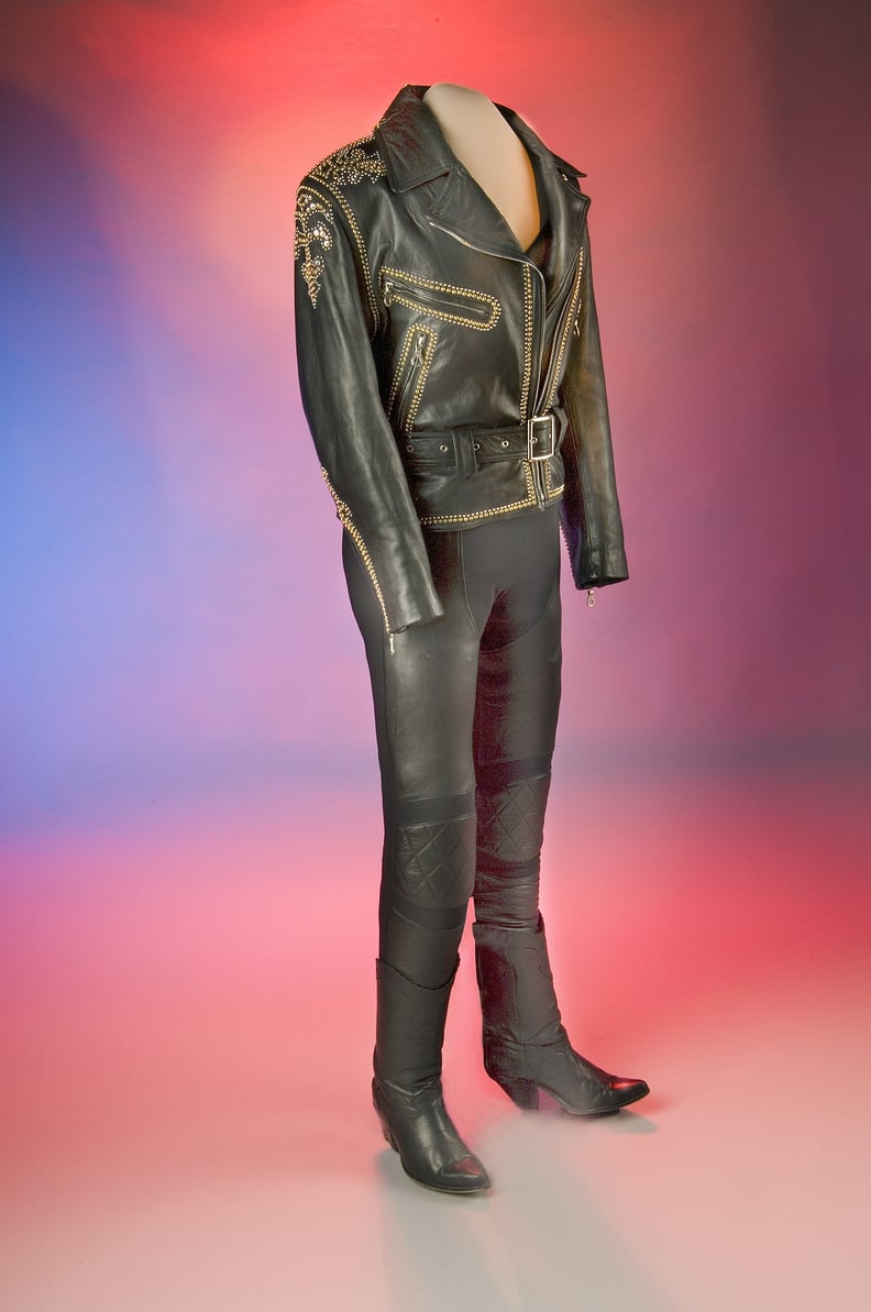A Leather Jacket and Black Satin Bustier Worn by Selena During Performances