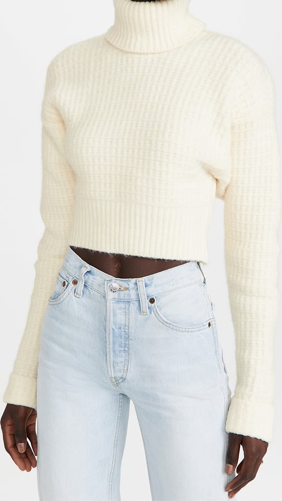 A White Turtleneck: For Love & Lemons Madeline Turtleneck Crop Sweater