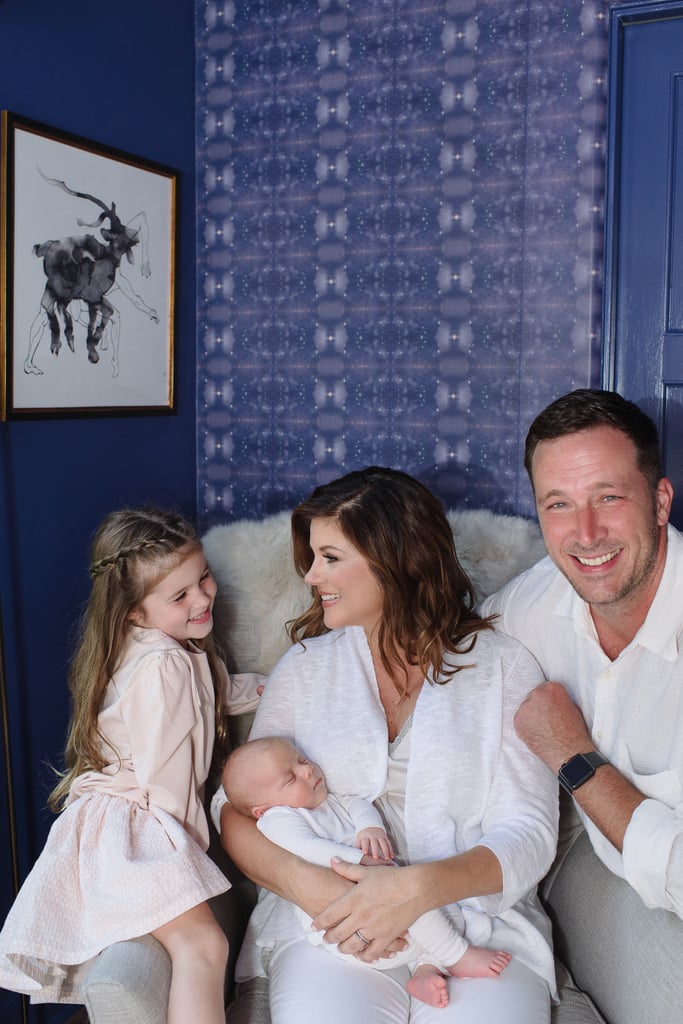 Tiffani Thiessen and Brady Smith appreciated the room with baby Holt and their older child, Harper.
