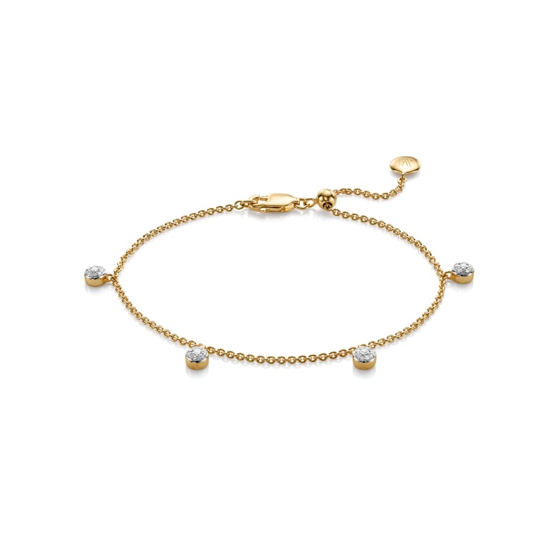 Monica Vinader Fiji Tiny Button Diamond Bracelet