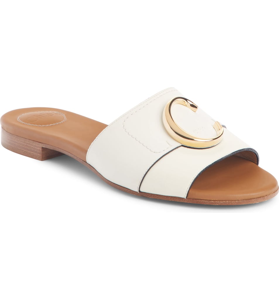 Chloé C Logo Slide Sandals | Best Flat Sandals 2019 | POPSUGAR Fashion ...
