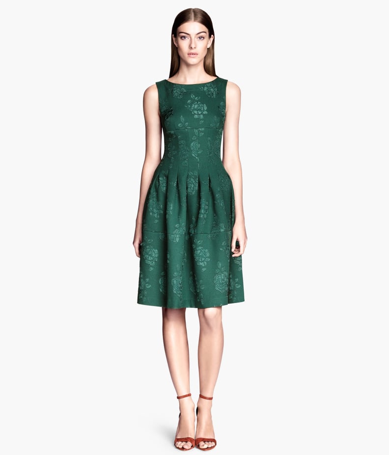 H&M Green Brocade Dress