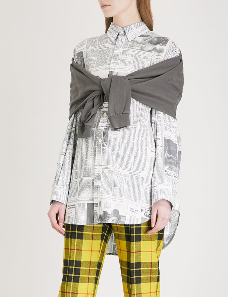 Balenciaga Layered Newspaper-Print 